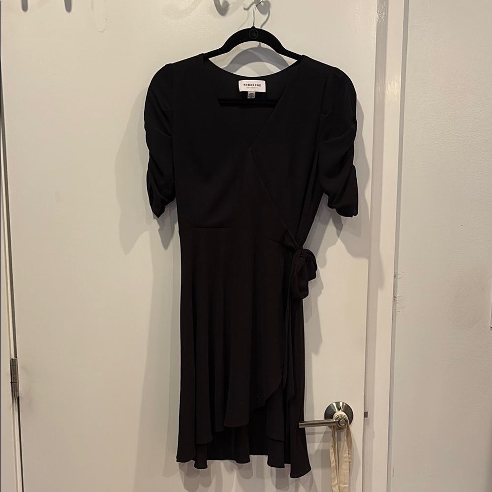 Black wrap dress